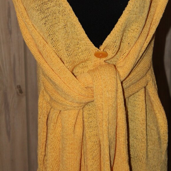 c.l.o.t.h.e.s. Bright, One Button, Yellow, Pull-on Sweater Cardigan 3X, NWT's - Picture 12 of 12